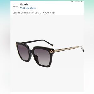 Escada Black Sunglasses with the original case! New with Tag!